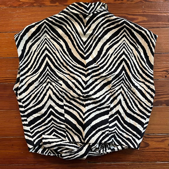 Trashy Diva Zebra Nina Tie Top - Picture 2 of 4